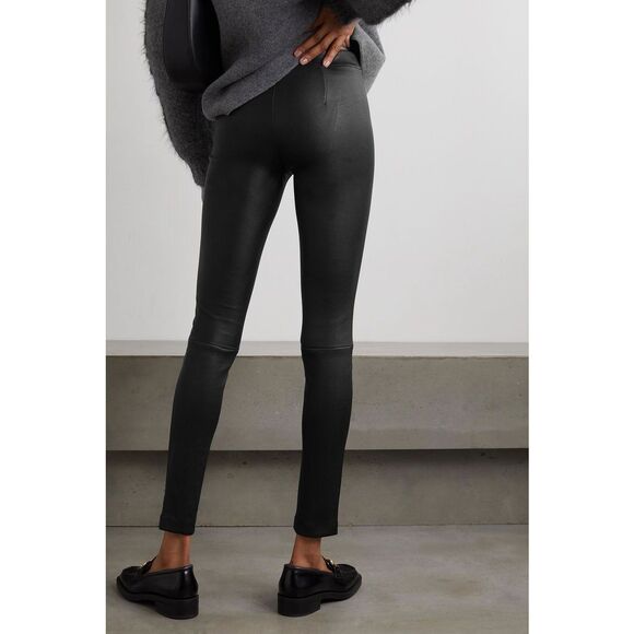 Theory Adbelle Leather Leggings Size 0 $995 - Picture 3 of 6